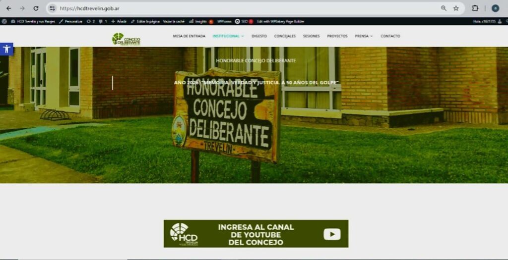 El Concejo Deliberante de Trevelin ya cuenta con canal oficial de YouTube